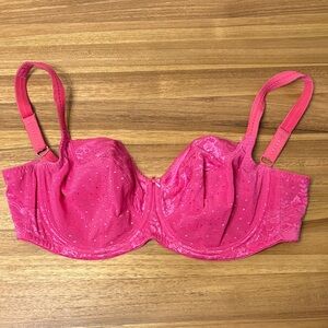Hot pink Panache lace bra 30GG